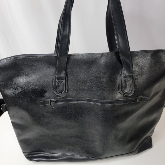 Elegant Black Leather Tote Bag - Picture 3 of 6